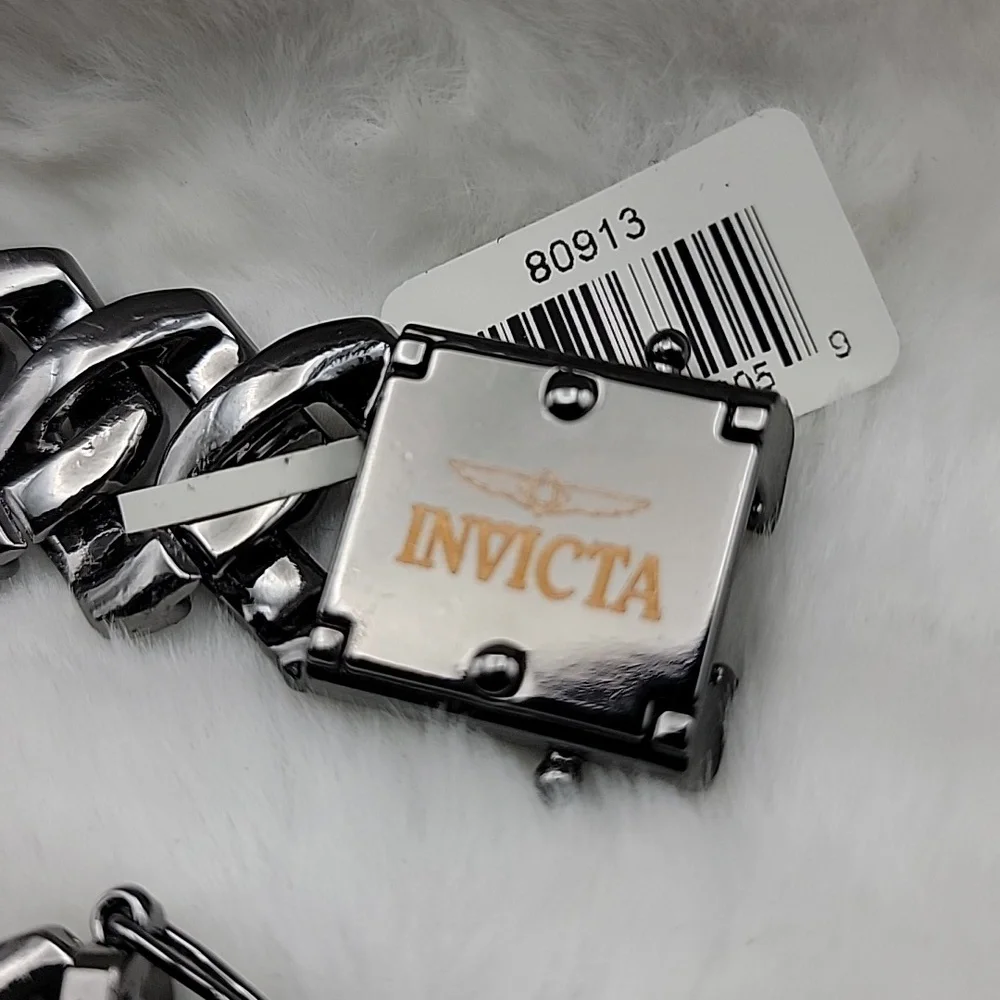 Invicta Elements XL Mens Purple Drip Chain Bling Cuban Link  6.75